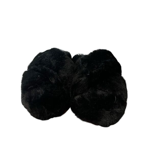 Steve Madden black fuzzy slippers. Size Small - Picture 5 of 8